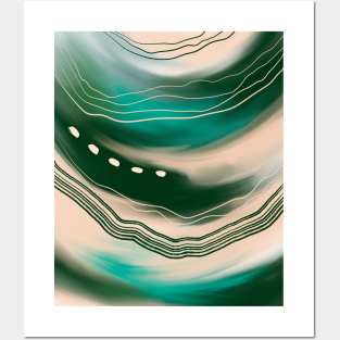 Abstract Green Posters and Art